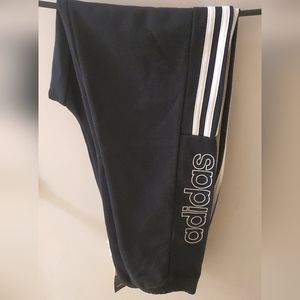 Men's Adidas 3 stripe fleece linear sweatpants